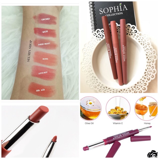 Son môi lì 💖 GIẢM 10K MÃ (SELMIN10K) 💖 2 đầu Double Ended Miss Rose | BigBuy360 - bigbuy360.vn