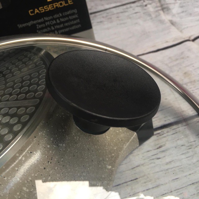 Nồi Đá 7 lớp stone phi 24cm lock&lock LCA6242D thành thấp