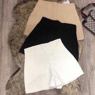 Quần short đùi cạp cao
