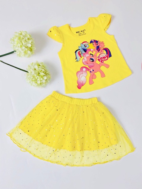 SÉT VÁY ĐẦM BÉ GÁI NGỰA PONY HÀNG CAO CẤP SIZE 1-8