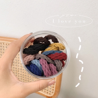 Set 20 Thun Cột Tóc Không Đường May Co Giãn Tốt