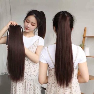 Tóc giả Buộc thẳng đuôi lá