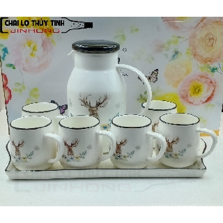 BỘ ẤM CHÉN KHAY GỐM SỨ CAO CẤP (294) L8-55 MS05(MS46)