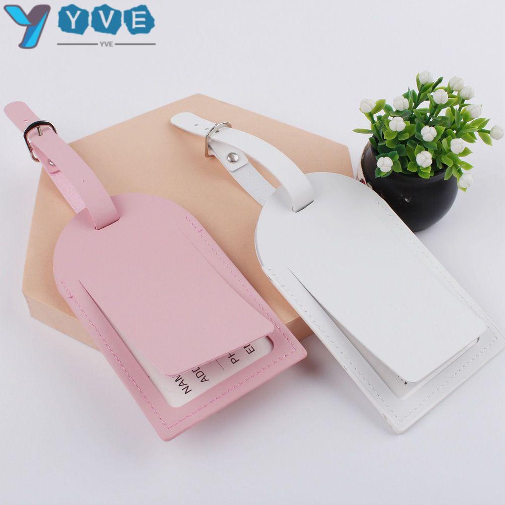 Thẻ Gắn Hành Lý/Túi Xách Bằng Da Hình Tròn Nhiều Màu Sắc Nhỏ Gọn Tiện Dụng Mang Theo Du Lịch Mr&Mrs