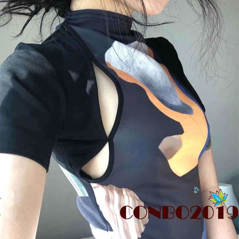 Áo Thun Tay Ngắn Cổ Tròn In Hình Chân Dung Thời Trang Dành Cho Nữ