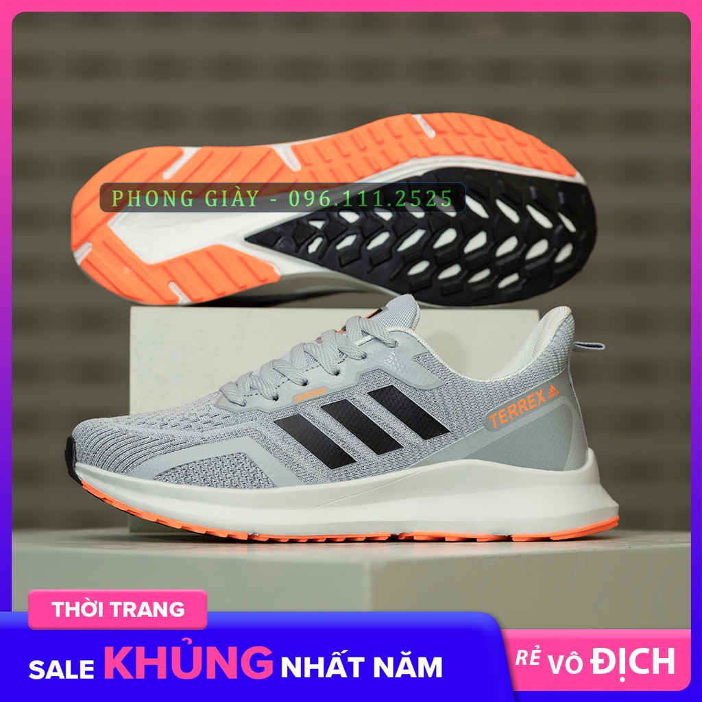 Giày Sneaker Nam Giày Thể Thao Nam A26 Màu Ghi Cam