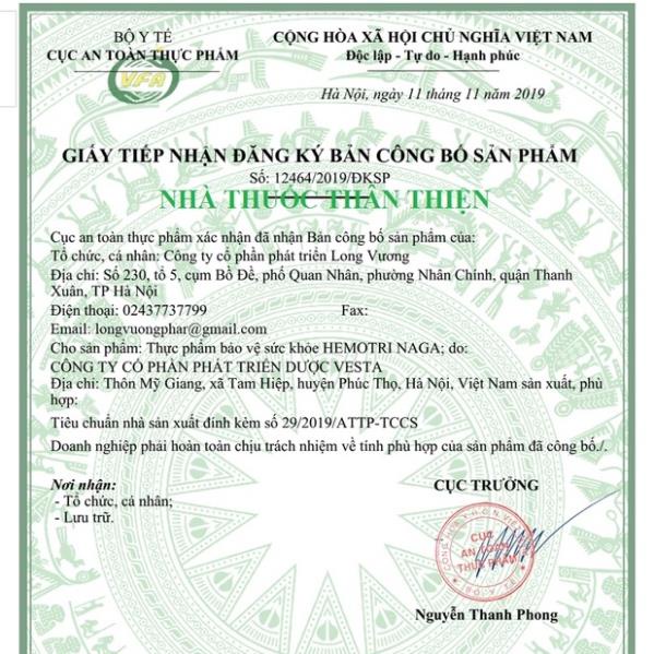 HEMOTRI NAGA - Giúp phòng ngừa cải thiện các triệu chứng của trĩ, tăng bền vững thành mạch (30 viên)