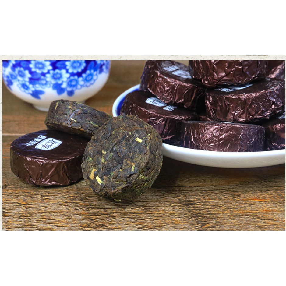 TRÀ PHỔ NHĨ HƯƠNG GẠO NẾP THƠM - VIÊN TRÀ NHỎ ĐEN - PHỔ NHĨ CHÍN - 250GR