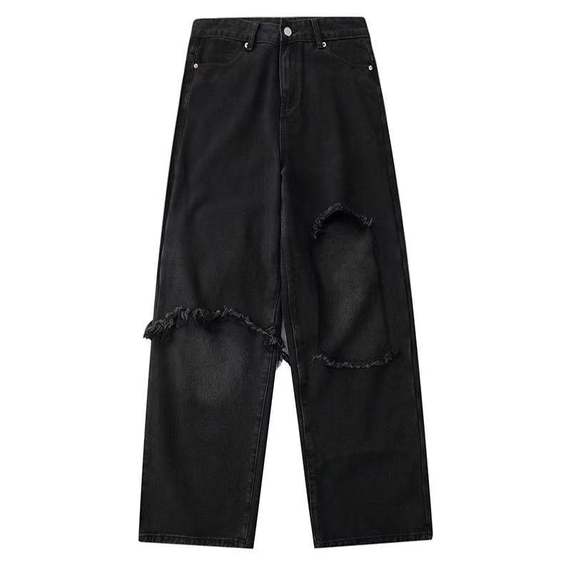 Quần Jeans Dài Ống Rộng Phong Cách Hip Hop Cá Tính Cho Nam