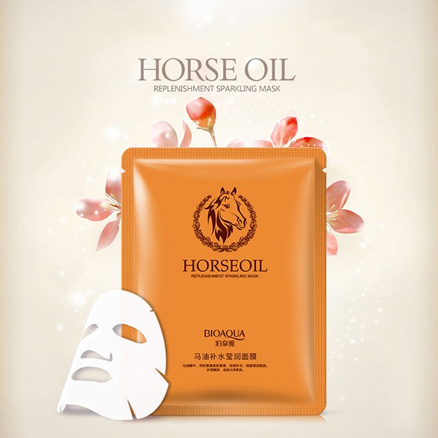 Mặt Nạ Bioaqua Dưỡng Ẩm Nhau Thai Ngựa Horse Oil Mask | BigBuy360 - bigbuy360.vn
