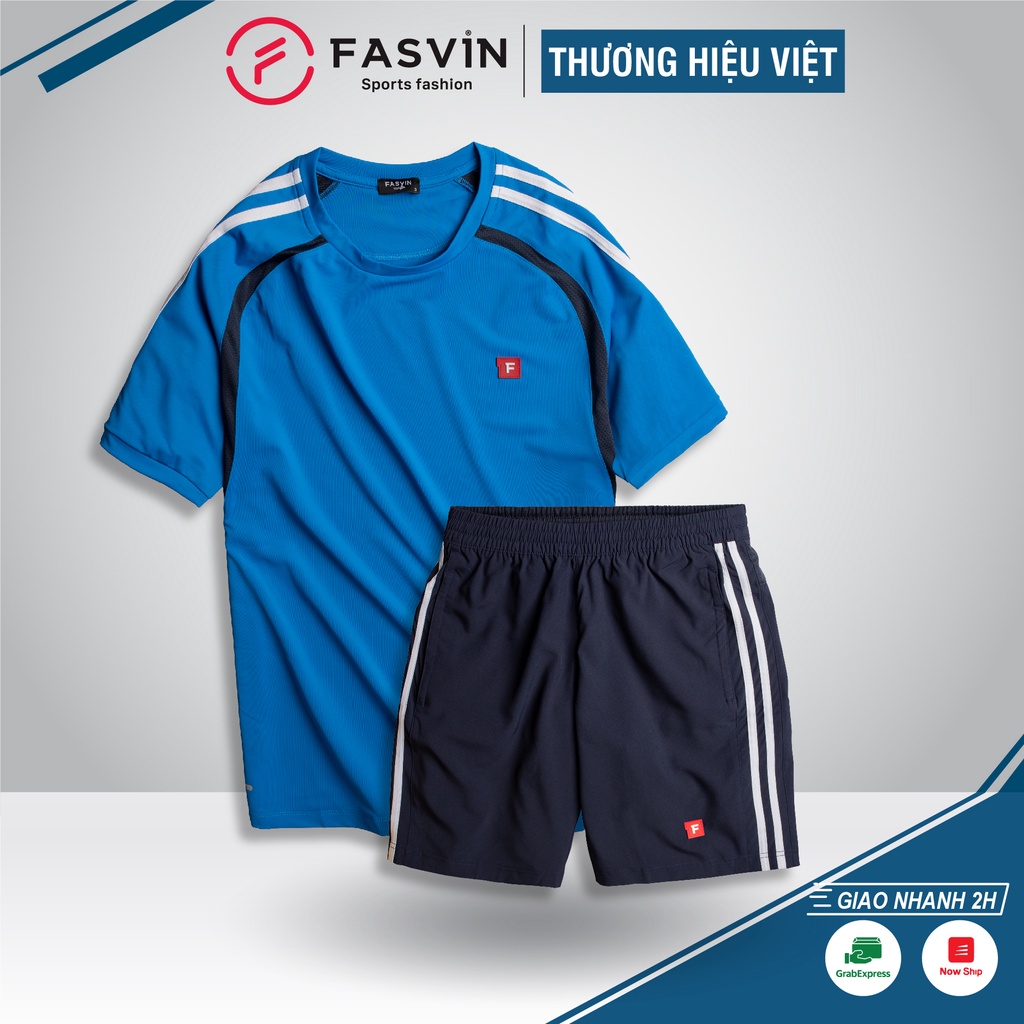 Bộ Quần Áo Thể Thao Nam FASVIN AT20293.HN Hàng Nhà Máy Chất Liệu tốt Phom Dáng Đẹp