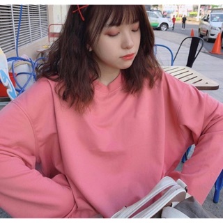 Áo thun tay dài from rộng FREESIZE-trơn