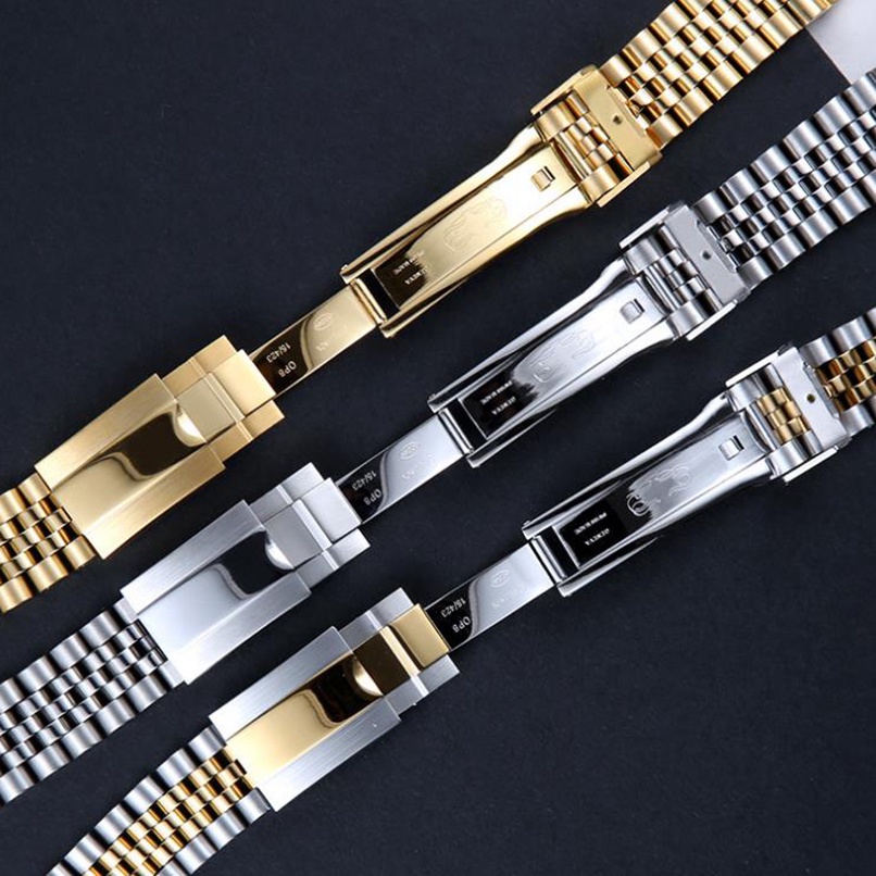 Dây Đeo Đồng Hồ Bằng Thép Không Gỉ 20mm Logo Rolex DAYTONA Tàu Ngầm