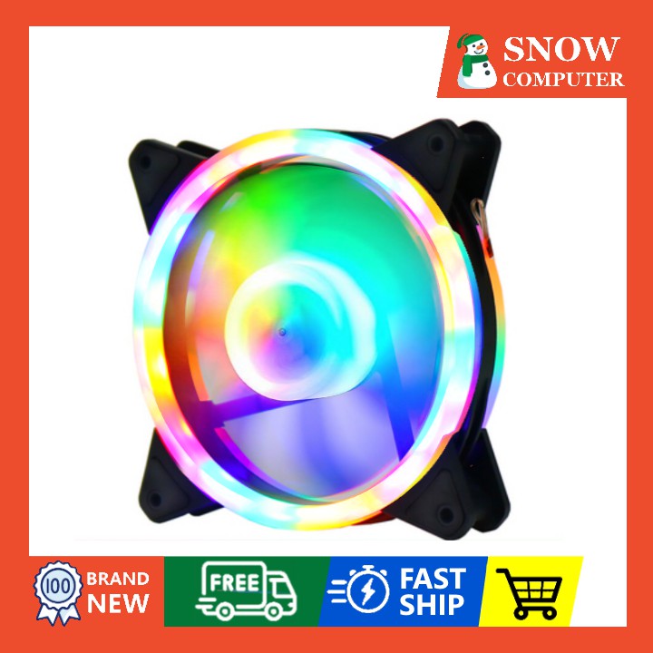 Quạt Tản Nhiệt, Quạt Led, Quạt Fan Case 12cm led, fan LED RGB giống Coolmoon