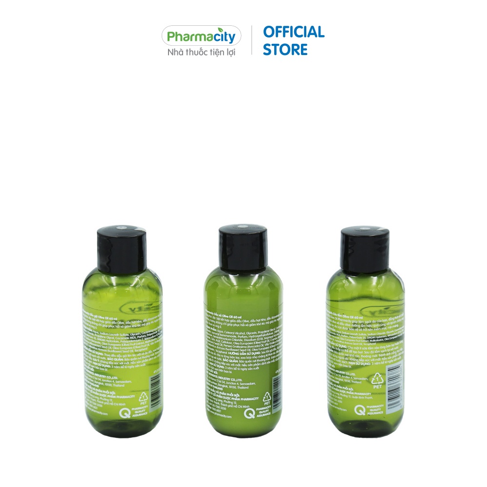 Bộ sản phẩm du lịch Pharmacity Olive Oil, Argan Oil (3 chai x 60ml)
