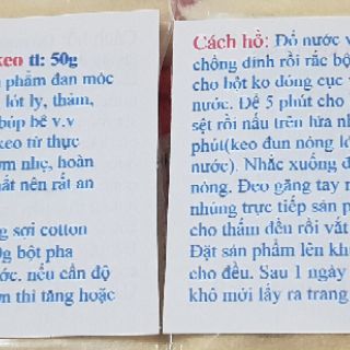 Bột hồ sản phẩm đan móc