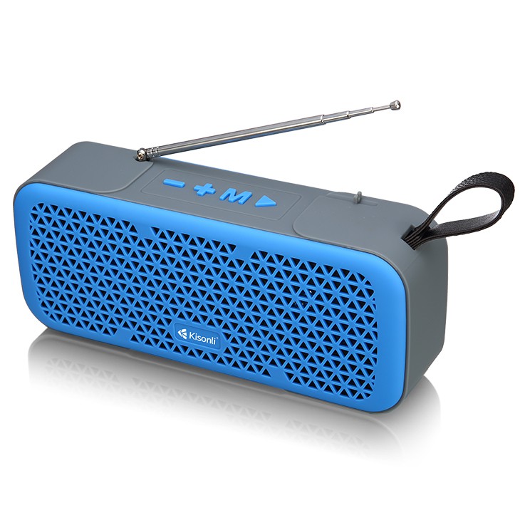 Loa bluetooth Kisonli KS-1982 Stereo tích hợp anten bắt sóng cực mạnh, hỗ trợ thẻ nhớ/USB/FM/AUX/Rãnh tay