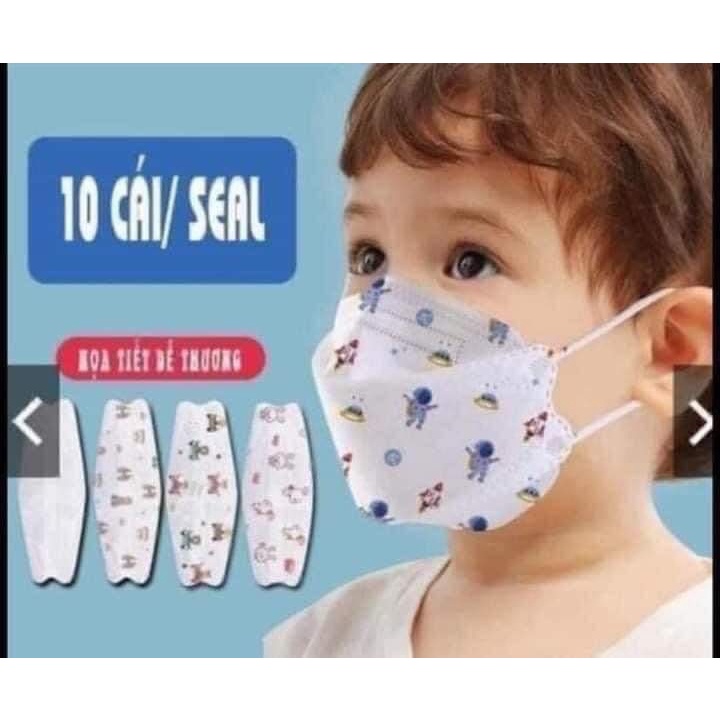 Hộp 10 khẩu trang 4D FAMAPRO cho bé trai bé gái công nghệ Hàn Quốc