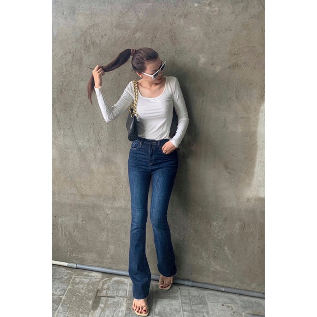 Quần Jean Nữ Ống Loe Dáng Dài Sofm Wear Dài 100cm ZR97 | BigBuy360 - bigbuy360.vn