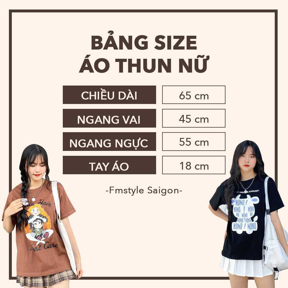 Áo thun tay ngắn in hình gấu cười ulzzang thời trang nữ Fmstyle Saigon 21TU05T371504 | BigBuy360 - bigbuy360.vn