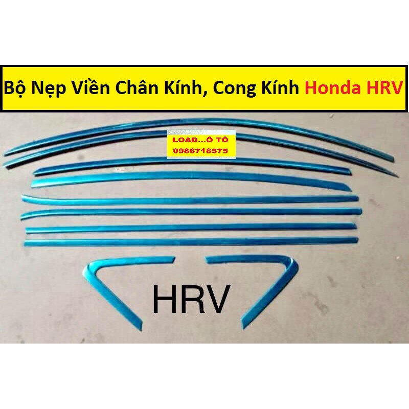 Bộ Nẹp Chân Kính, Cong Kính Xe Honda HRV 2018-2021 Mẫu Inox Cao Cấp