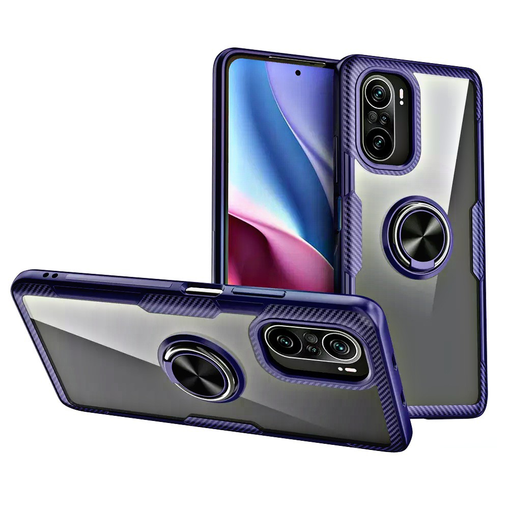 Ốp lưng Poco F3 / Redmi K40 / k40 Pro chống sốc giá đỡ Iring lưng trong viền màu cao cấp
