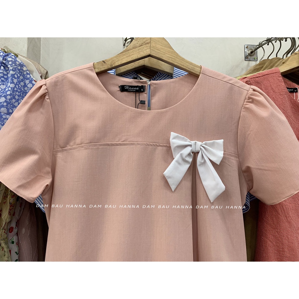 [HANNA size 40-100kg] Đầm bầu công sở dễ thương big size có size 100kg chất vải cao cấp thấm mồ hôi tốt mùa hè dáng dài