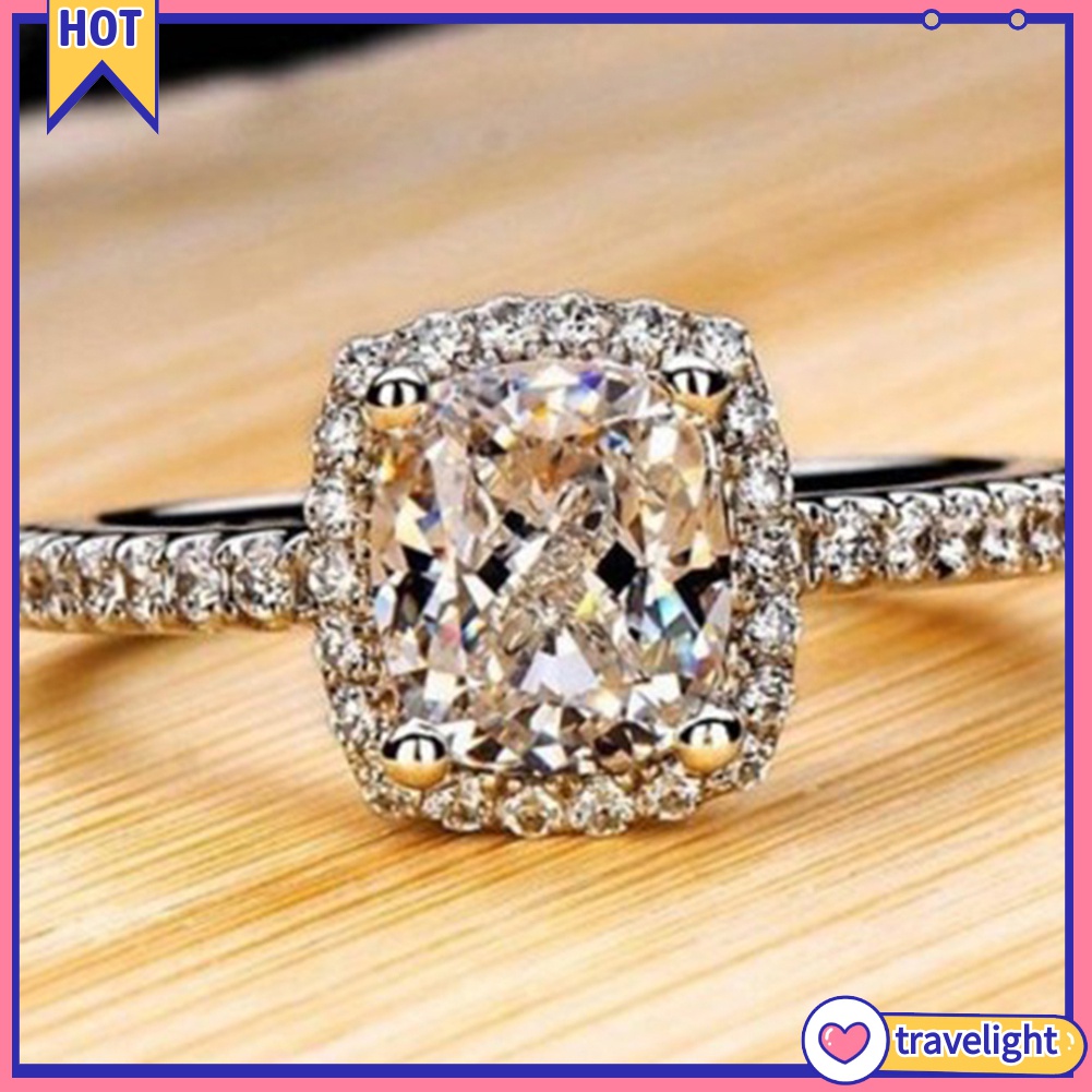 Nhẫn Đính Hôn Đính Đá Zircon K1