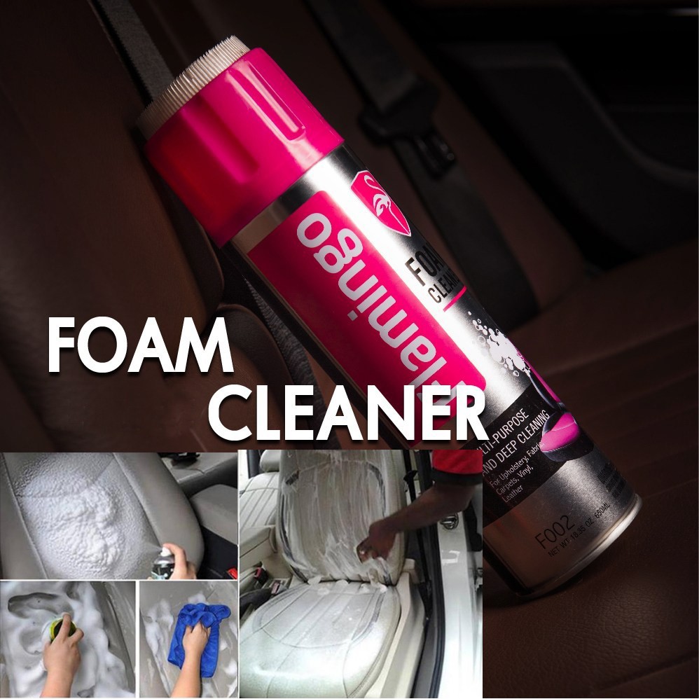 Bình xịt bọt vệ sinh ghế xe ô tô chính hãng flamingo f002 - ảnh sản phẩm 2