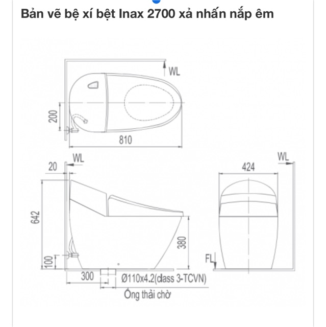 Bồn cầu chính hãng INAX AC-2700VN