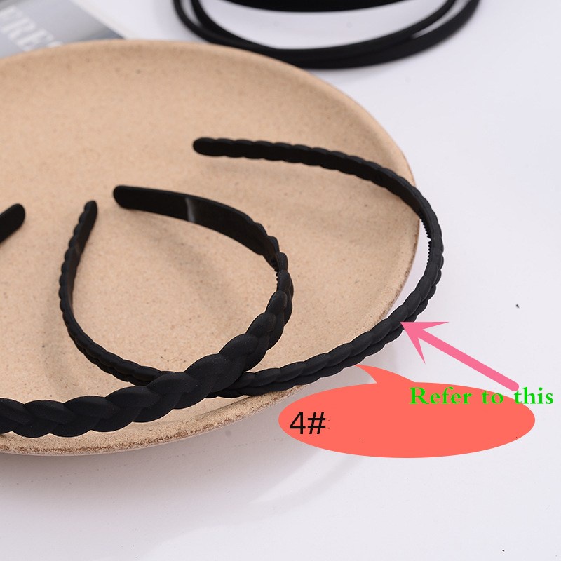 Đen Băng đô cài tóc rửa mặt Bằng Nhựa Nhám Phong Cách Hàn Quốc Cho Nam Nữ