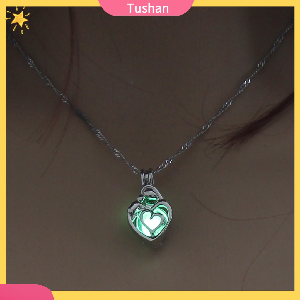 Dây chuyền mặt trái tim tush _ phát sáng
