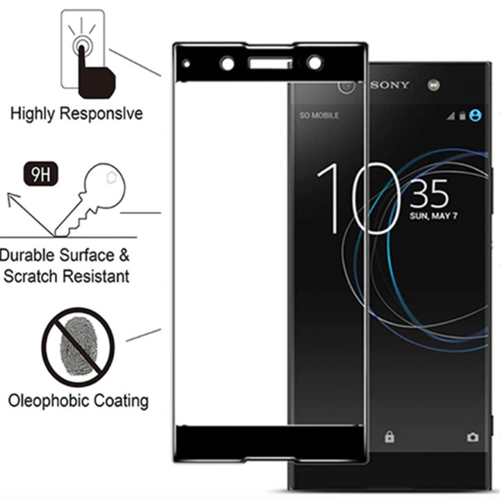 Miếng dán cường lực FULL màn hình SONY XA1 PLUS, XA1 ULTRA, XA