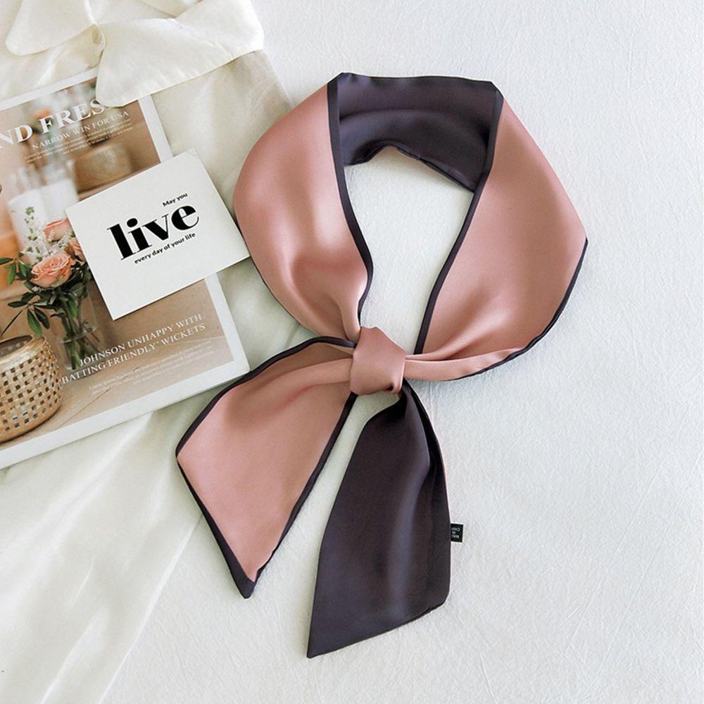 1 Khăn Quàng Cổ Lụa In Chữ Trang Trí Đa Năng Màu Sắc Xinh Xắn Cho Nữ