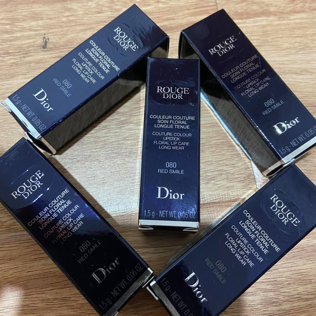 Son D.i.o.r Rouge Màu 080 Red Smile Màu Đỏ Cam Trẻ Trung
