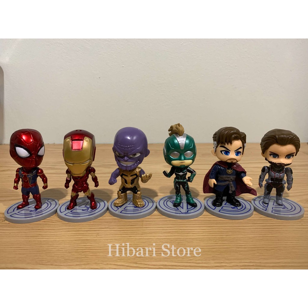 Bộ 6 mô hình nhân vật siêu anh hùng Avenger Và DC Loại I