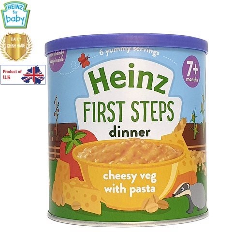 Bột ăn dặm Heinz mỳ Ý rau, pho mai 7M 125g date 2023