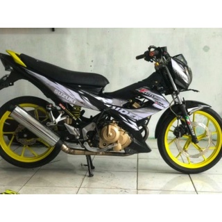 Tem rời xe raider đen 2014 phối trắng , tem 3 lớp không bay màu