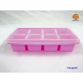 Set 3 khay đá 8 viên có nắp
