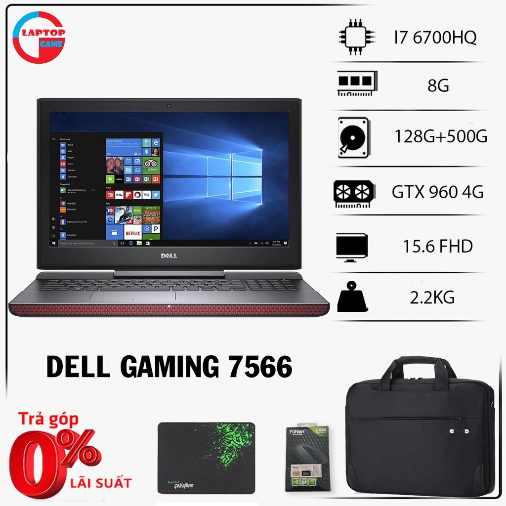 khủng game dell 7566 core i5 6300HQ core i7 6700HQ, gtx 960 4g, laptop cũ chơi game cơ bản đồ họa | BigBuy360 - bigbuy360.vn