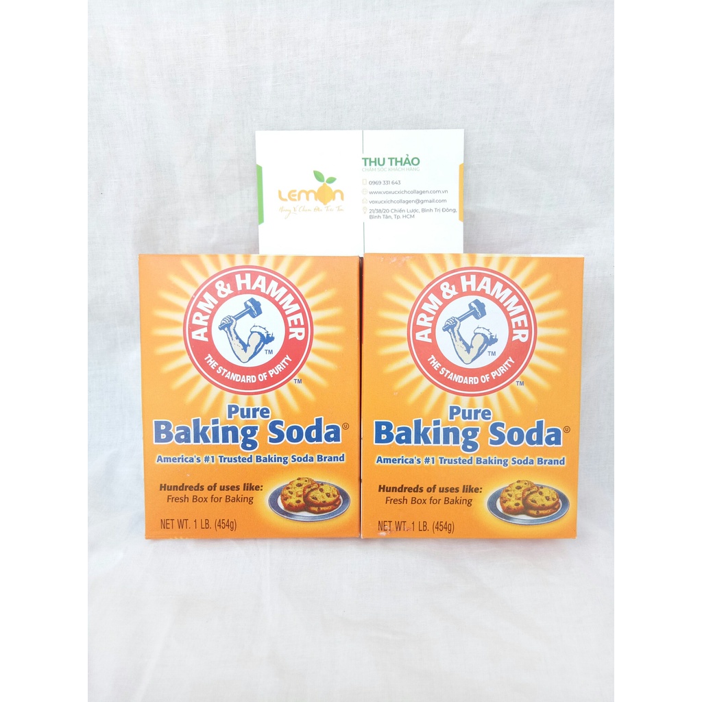 HÀNG MỸ Bột Baking Soda đa công dụng, làm bánh, tẩy trắng - Hộp 454g chính