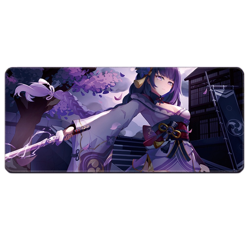 Lót chuột, pad cỡ lớn chuột họa tiết game Genshin Impact bề mặt speed di chuột cực êm