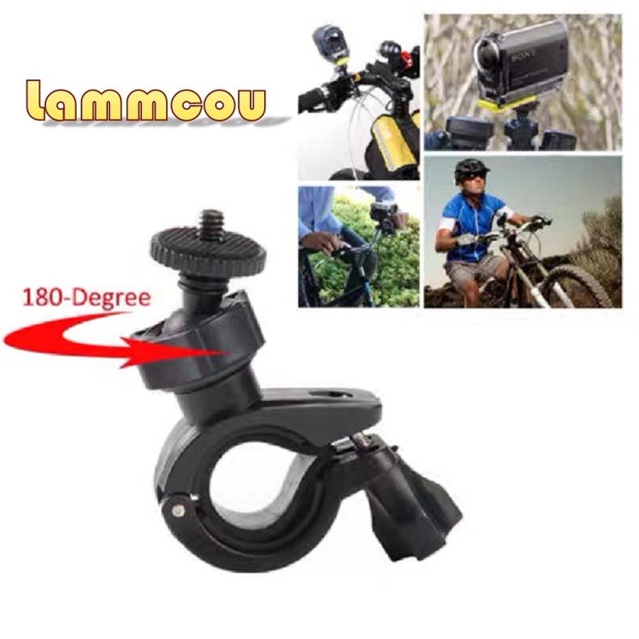 Giá đỡ camera LAMMCOU gắn ghi đông xe đạp xoay 360 độ thích hợp cho camera hành động Gopro Hero 9 8 7 6 5 Osmo