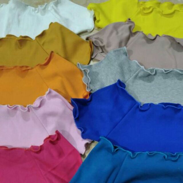 Áo bẹt vai thun gân fom dài