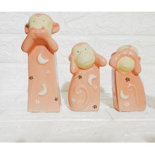 Tượng nghệ thuật ( 3 KHỈ ) gốm sứ Bát Tràng