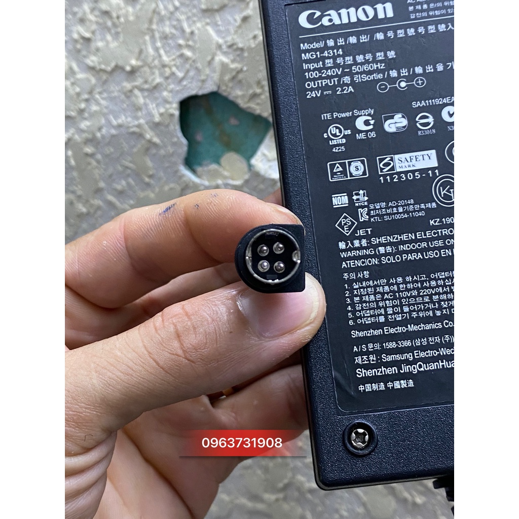 Cục nguồn Canon 24V 2.2A 4PIN model MG1-4314 loại cao cấp