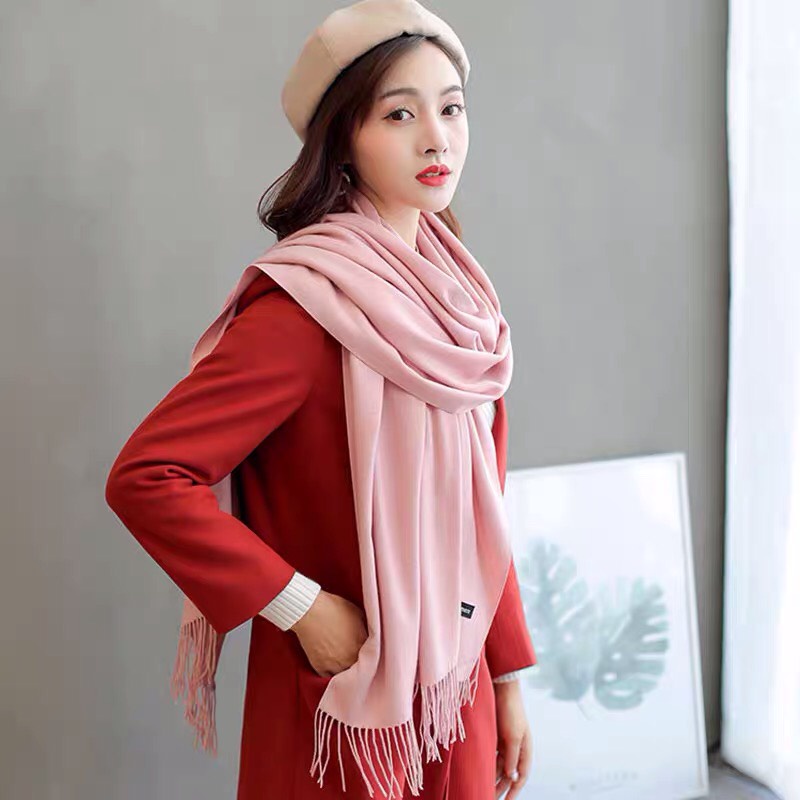 Khăn Quảng Cổ Mùa Đông Cashmere Phong Cách Hàn Quốc KH68-Violet