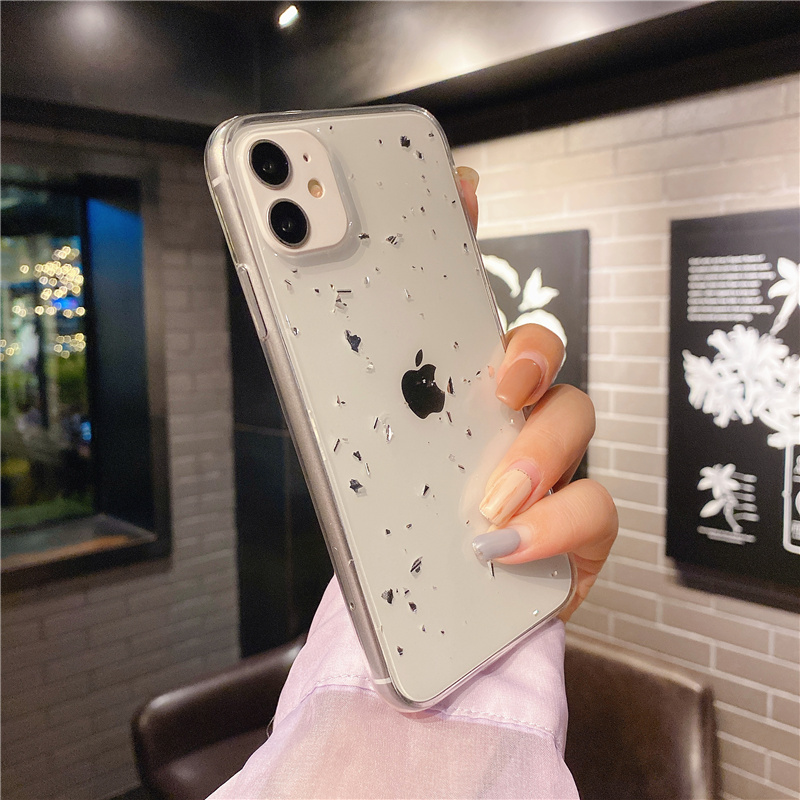 Gold foil phone case Suitable for Iphone 12 Pro Max / Iphone 11 Pro Max / Xr / xs / Xs Max / 7plus / 8plus / 6 Plus / Se 2020 shockproof  Vỏ iPhone