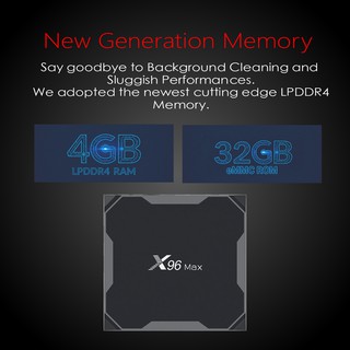 X96 MAX Amlogic S905X2 Android 9.0 Pie, DDR 4GB, eMMC 32GB 4K TV Box USB3.0 Dual Band WiFi Bluetooth Gigabit LAN
