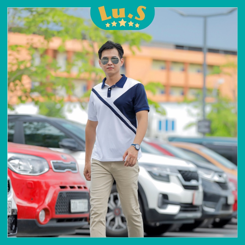 Áo Thun Polo Nam Form Rộng Lu.S,Phông Unisex Có Cổ Vải Cá Sấu Cao Cấp Sang Trọng Đẹp Trơn Trắng Đen M